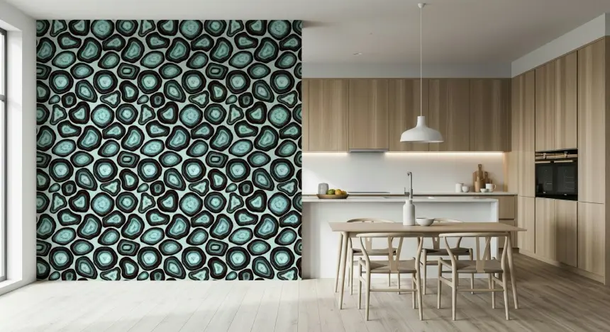Turquoise Agate Flow Wallpaper