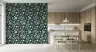 Contemporary Teal Agate Slice Pattern Wallpaper 6