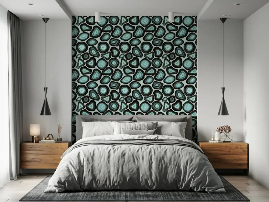 Turquoise Agate Flow Wallpaper