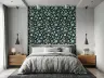 Contemporary Teal Agate Slice Pattern Wallpaper 8