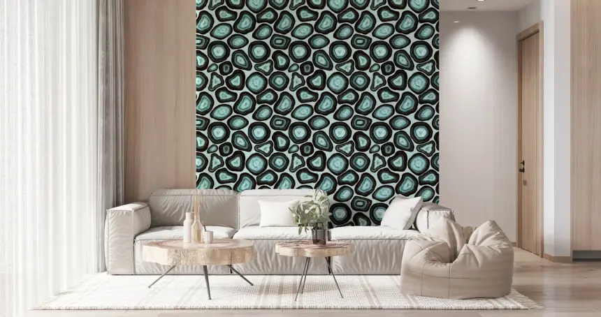 Turquoise Agate Flow Wallpaper