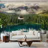 Turquoise Lake Forest Mountain Wall Mural 8
