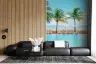 Tropical Ocean View Palm Trees Wall Mural 6