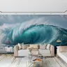 Dynamic Turquoise Ocean Wave Wall Mural 8