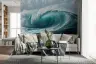 Dynamic Turquoise Ocean Wave Wall Mural 7