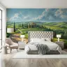Tuscan Hillside Villa Landscape Wall Mural 5