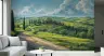 Tuscan Hillside Villa Landscape Wall Mural 6