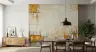 Abstract Textured Yellow and White Wall Mural 8