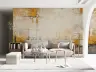 Abstract Textured Yellow and White Wall Mural 6