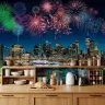New York City Skyline Fireworks Wall Mural 7