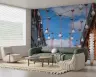 Urban Street Scene with Hanging Lights Wall Mural 8
