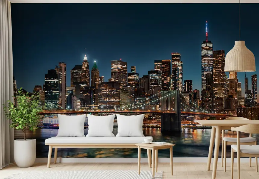 Urban Nightscape Wall Mural