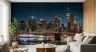 Manhattan Skyline Night Wall Mural 6