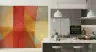 Abstract Geometric Shapes Wall Mural in Warm Hues 7