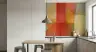 Abstract Geometric Shapes Wall Mural in Warm Hues 8