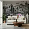 Venetian Cafe Scene with Colourful Roses Wall Mural 8