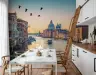 Venice Golden Hour Skyline Birds Wallpaper 6