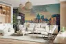 Venetian Grand Canal Teal Orange Sunset Panorama Mural 6