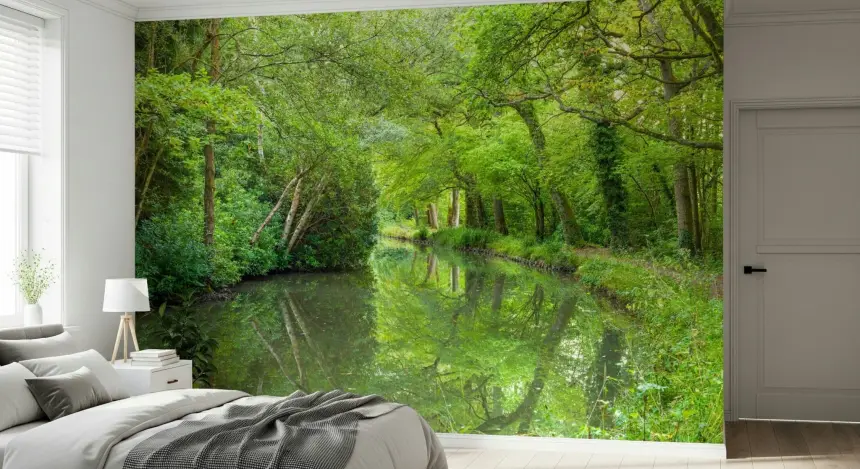 Verdant Stream Escape Wall Mural