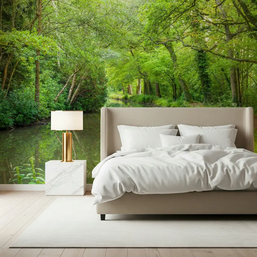Verdant Stream Escape Wall Mural
