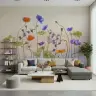 Whimsical Floral Wall Mural 6