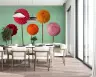 Vibrant Dahlia Blooms Botanical Wall Mural 6