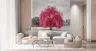 Vibrant Pink Willow Tree Landscape Wall Mural 7