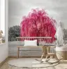 Vibrant Pink Willow Tree Landscape Wall Mural 8