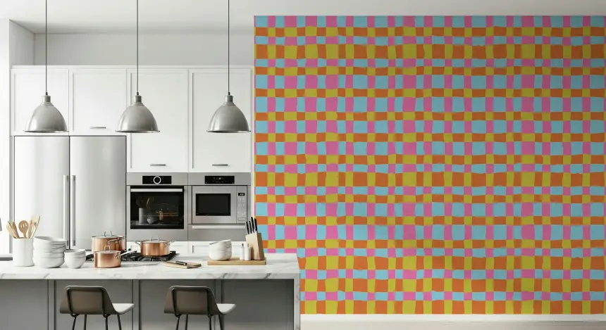 Vibrant Quilt Blocks Wall Mural