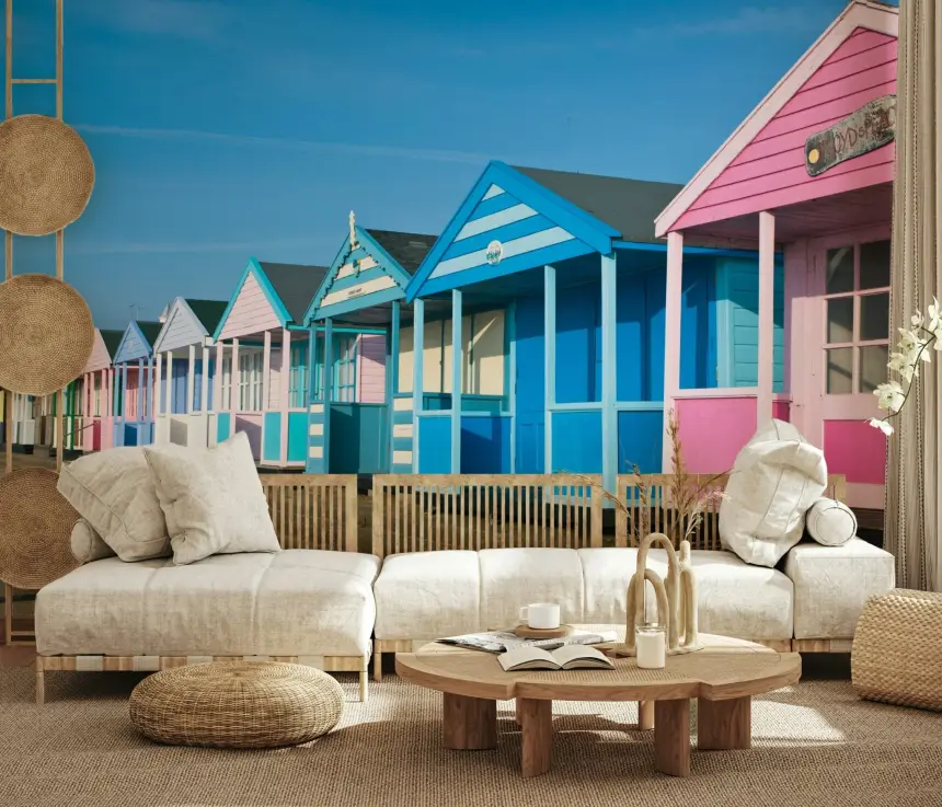 Vibrant Seaside Vibes Wall Mural