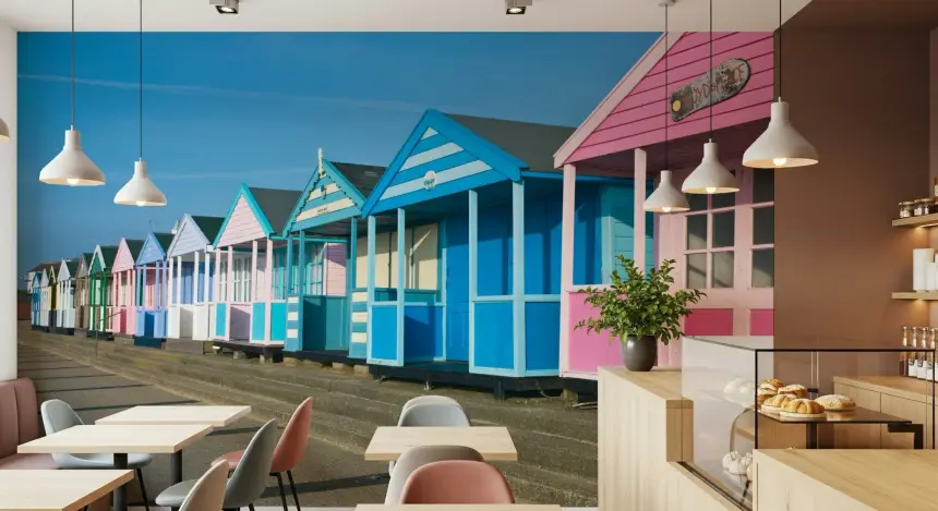 Vibrant Seaside Vibes Wall Mural
