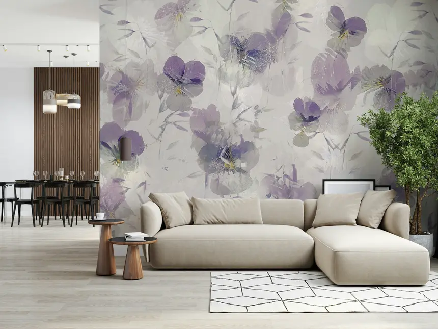 Violet Bloom Symphony Wall Mural -2297903