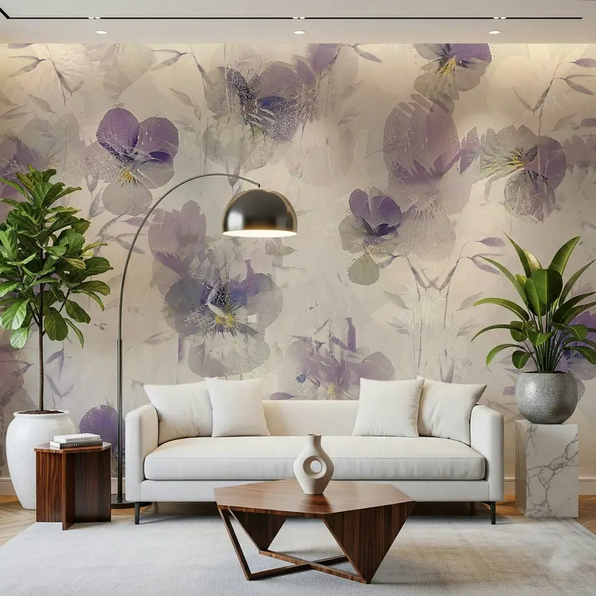 Violet Bloom Symphony Wall Mural -2297903