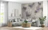 Soft Lavender Floral Watercolour Wall Mural 6