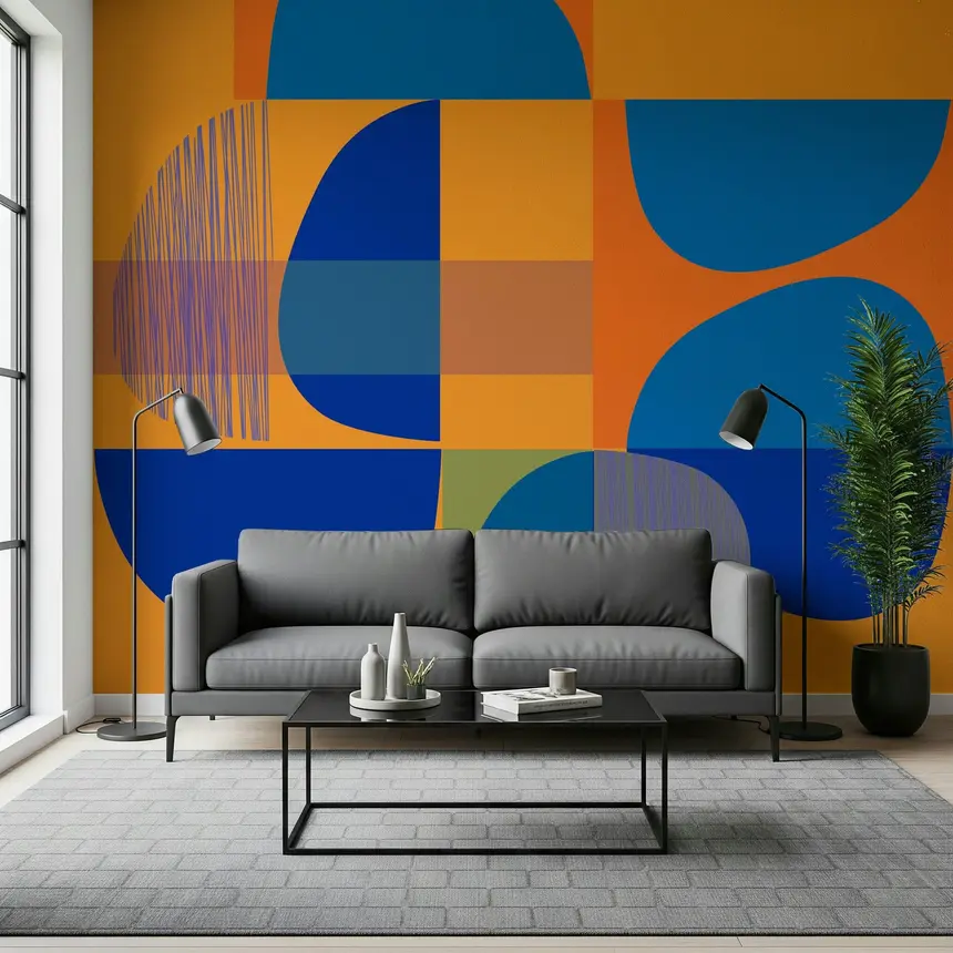Vivid Geometry Wall Mural