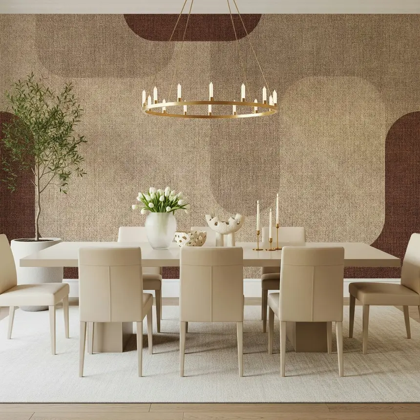 Warm Curves Design Wall Mural