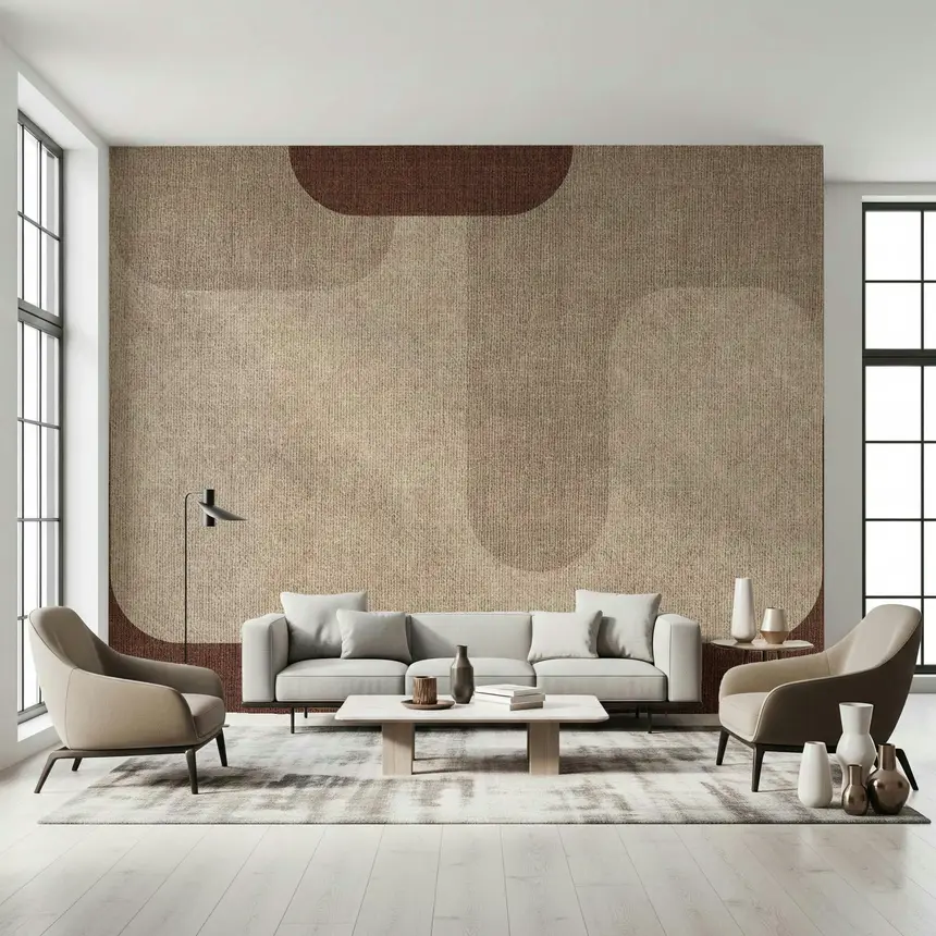 Warm Curves Design Wall Mural