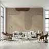 Earthy Abstract Textured Geometric Wallpaper 7