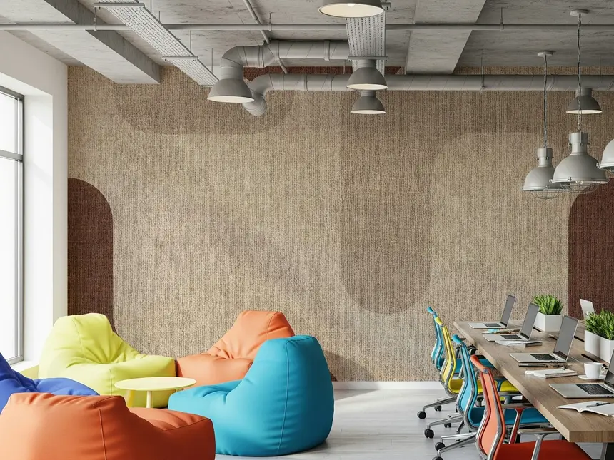 Warm Curves Design Wall Mural