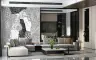 Bohemian Abstract Figures Black and White Wall Mural 8