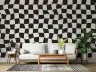 Wavy Checkered Pattern Wall Mural 6