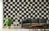 Wavy Checkered Pattern Wall Mural 8