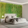 Rustic Green Peeling Paint Wall Mural 7