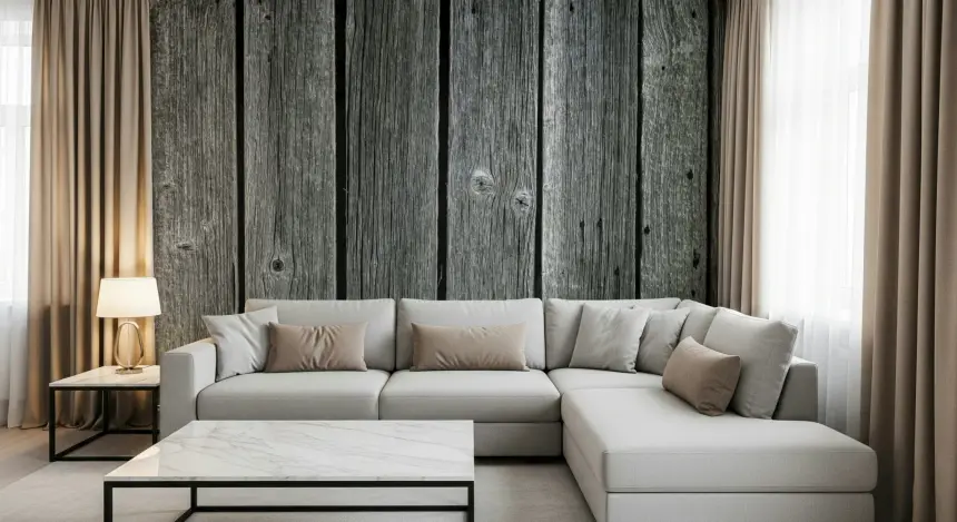 Weathered Wood Panel Wall Mural