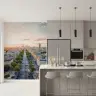 Parisian Avenue Sunset Cityscape Wall Mural 6