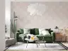 Soft Beige Geometric Arc Pattern Wallpaper 8