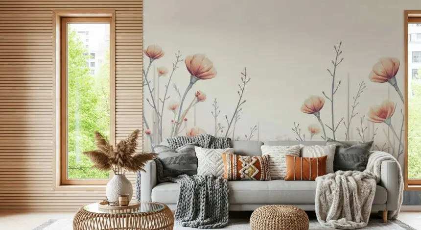 Whispering Blooms Wall Mural