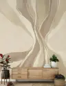 Organic Abstract Flowing Earth Tones Wall Mural 6