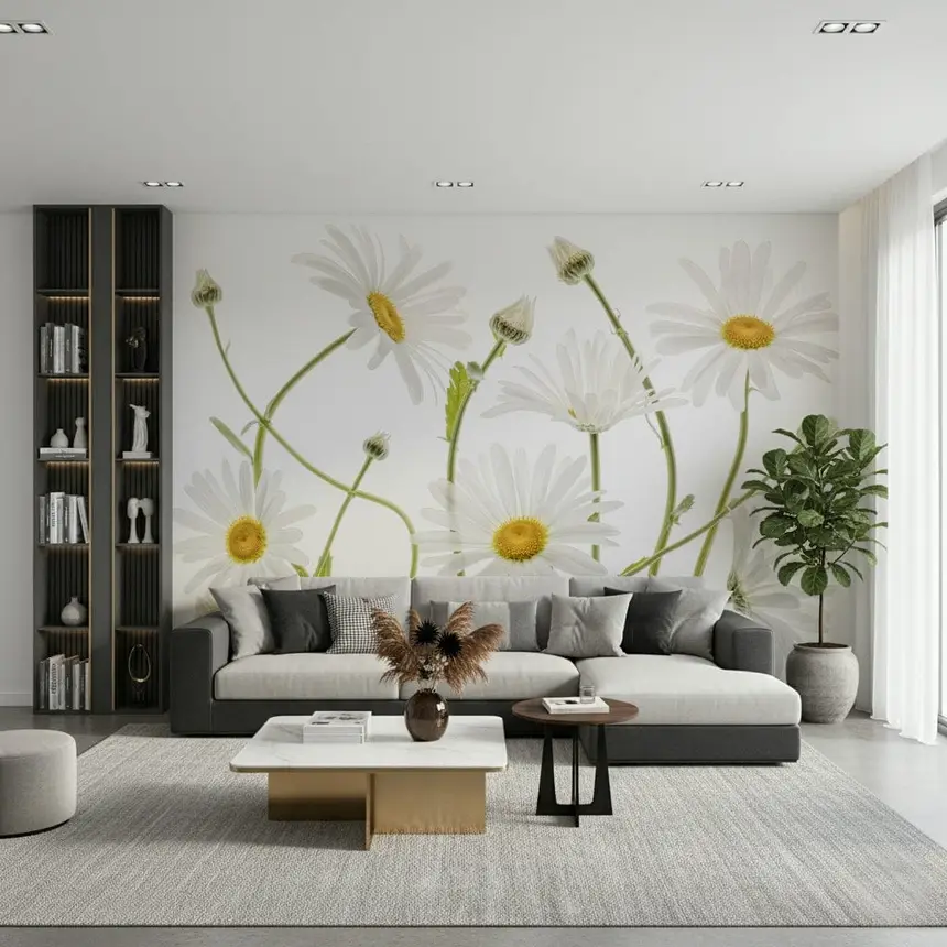 Meadow Daisies Wall Mural -1144981