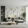 Giant White Daisy Floral Wall Mural 6